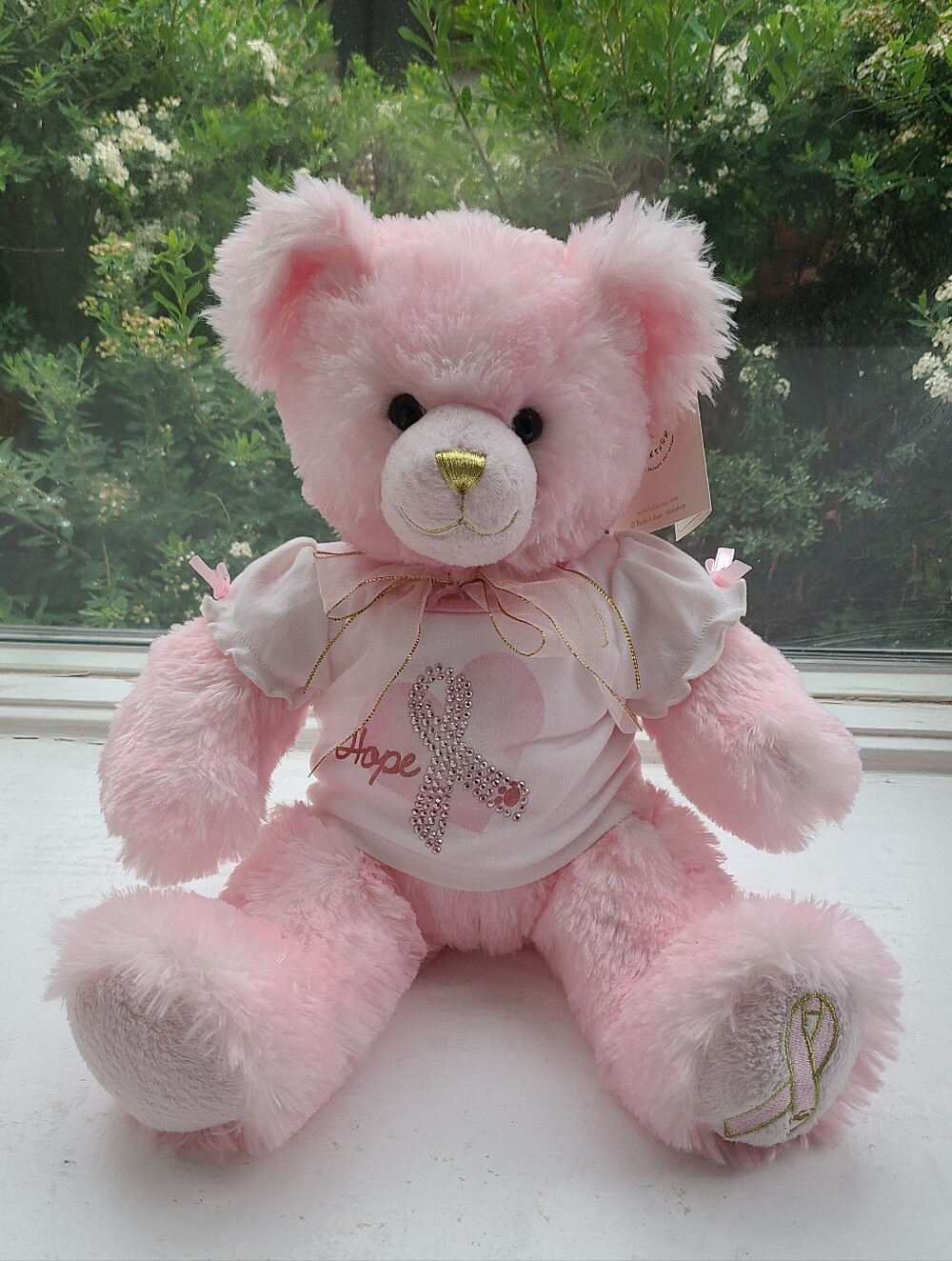 🧸Build-A-Bear "Hopeful Wishes"  Breast Cancer Awareness Pink Bear Plush